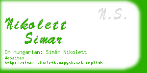 nikolett simar business card